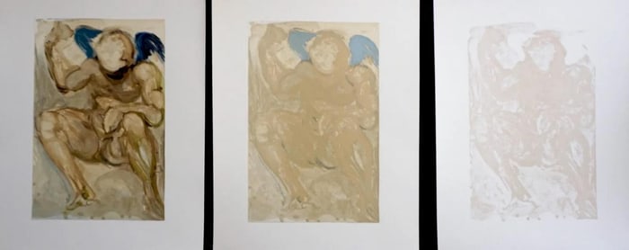 Salvador Dali, 'Divine Comedy Purgatory Canto 15 Decomp', Tryptch Lithograph