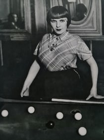 Brassai, Girl Playing Snooker, Montmartre, 1933