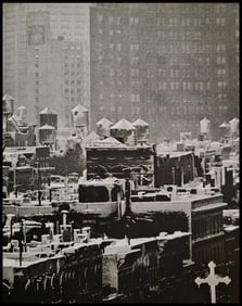 André Kertész, Above buildings in Winter, New York, 1969