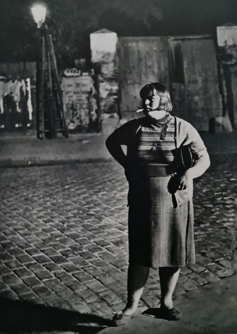 Brassai, Streetwalker, 1932: Photographer: Brassai (pseudonym of Gyula Halász, 1899 – 1984) - historically important Hungarian photographer, sculptor and filmmaker who rose to fame in France. Title: Streetwalker Type Of Print: