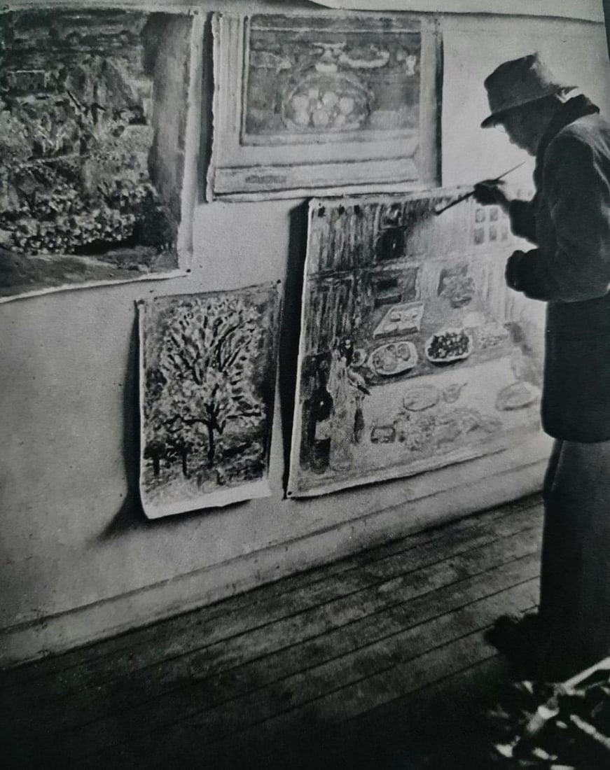 Brassai, Bonnard, Le Cannet, 1952: Photographer: Brassai (pseudonym of Gyula Halász, 1899 – 1984) - historically important Hungarian photographer, sculptor and filmmaker who rose to fame in France. Title: Bonnard, Le Cannet, 1952 Ty