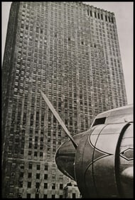 André Kertész, Airplane and building, New York, 1939