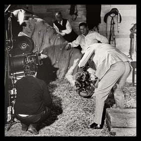 Terry O'Neill, Director Guy Hamilton, Standing Just Beyond The Camera, Oversees The Fight Between