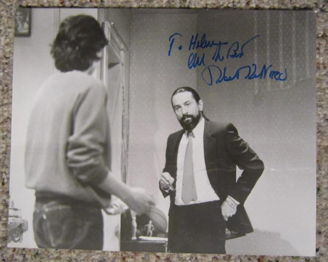 Robert De Niro, Authenticated Celebrity Autograph: Artist: Robert De Niro Title: Autographed Picture w/ Authentication Signed: Yes Type: Photo Size: 8.25”x10.25” COA Included: Yes Robert Anthony De Niro born August 17, 1943 is an American
