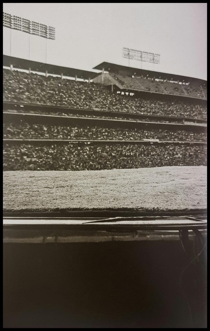 Terry O'Neill, Dodger Stadium, Los Angeles, 1975: Photographer: Terry ONeill was a British photographer, known for documenting the fashions, styles, and celebrities of the 1960s. Title: Dodger Stadium, Los Angeles Date Of Negative: 1975 Type Of Print