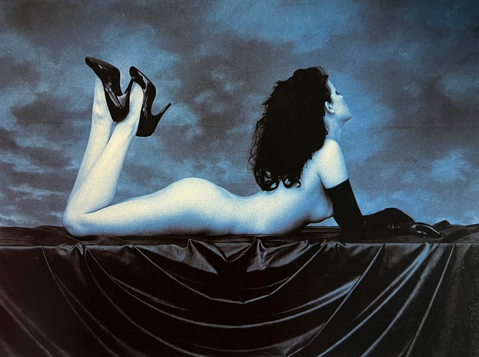 Bob Carlos Clarke, Blue Nude, 1980's: Photographer: Robert "Bob" Carlos Clarke (1950 – 2006) was a prolific photographer who in his short life had a strong impact upon and influenced the development of photography from the late 20th Cen