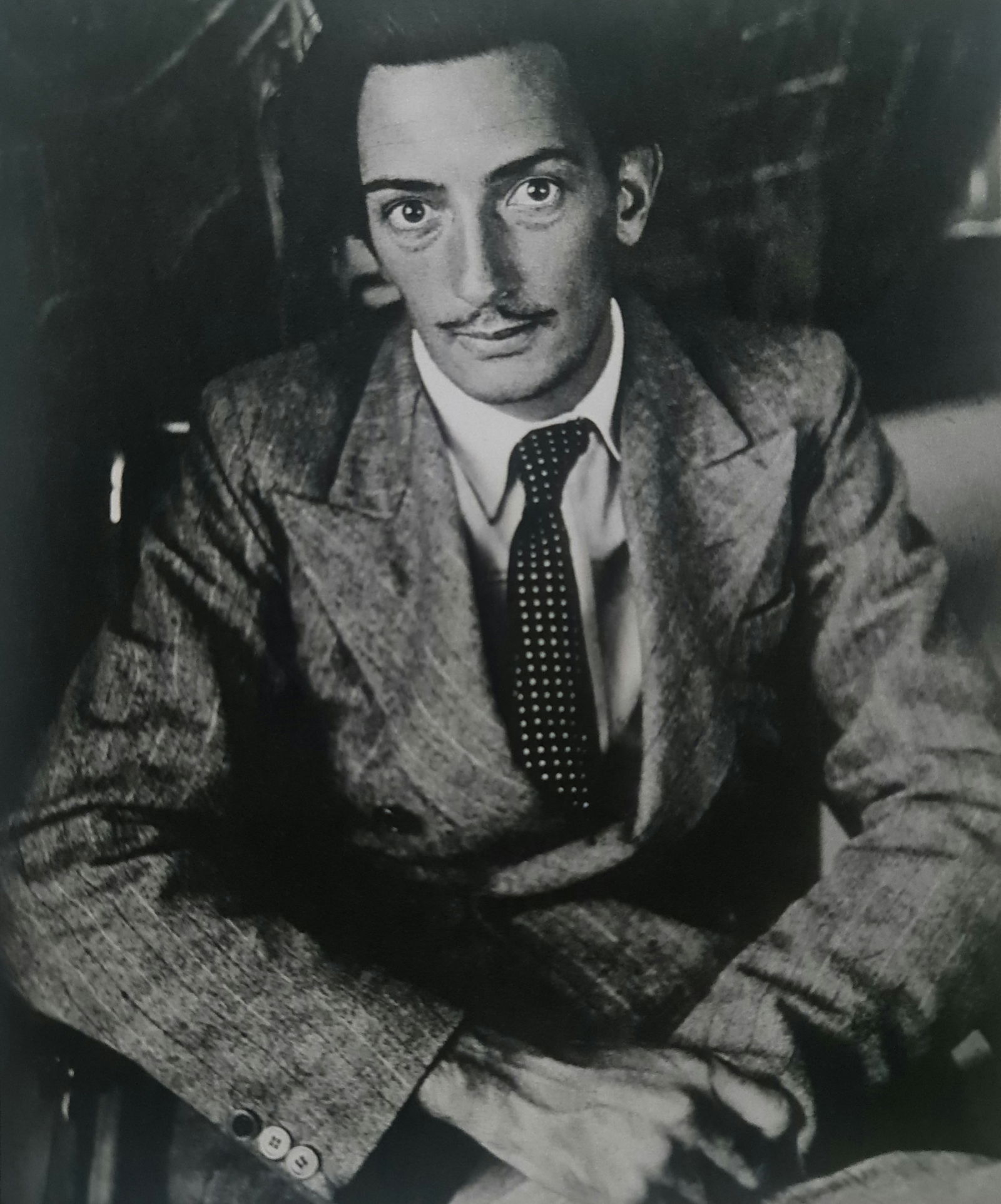 Brassai, Salvador Dali, 1933: Photographer: Brassai (pseudonym of Gyula Halász, 1899 – 1984) - historically important Hungarian photographer, sculptor and filmmaker who rose to fame in France. Title: Salvador Dali Type Of Print