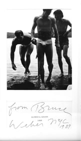 Bruce Weber, Alfred A. Knopf, 1989, w/ Hand-Signed Cut-Out, Framed