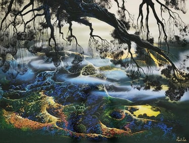 Eyvind Earle 'Fog Passes By' 2000 Signed Limited Edition Serigraph