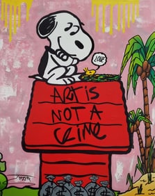 Jozza, 'Not A Crime', Signed Mixed Media Acrylic Canvas Painting, 2024