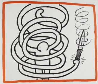 Keith Haring, "Against All Odds" 1990, Silkscreen, Edition Of 500
