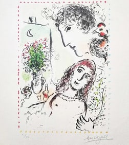 Marc Chagall, 'Tendresse', Signed Limited Edition Lithograph, 1983