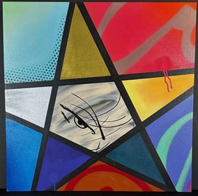 John Matos Crash Star Cross 2 Acrylic Canvas 1 of a kind