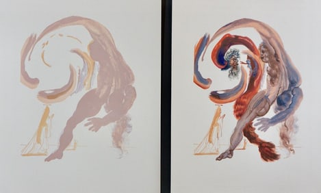 Salvador Dali, 'Divine Comedy Purgatory Canto 18 Decomp' (2 Pieces)