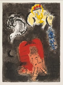 Marc Chagall, 'Moses and the Tablets of the Law' original lithograph from The Story of the Exodus