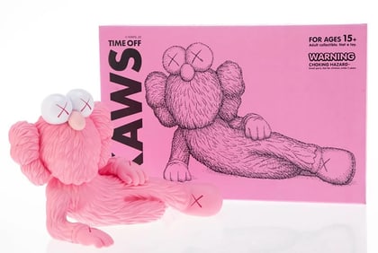 Kaws, "Time Off (Pink)" Vinyl Sculpture