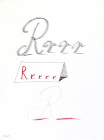David Hockney - Letter R - Framed Lithograph