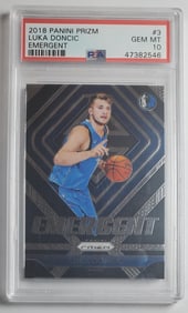 LUKA DONCIC ROOKIE CARD PSA 10 PANINI PRIZM EMERGENT