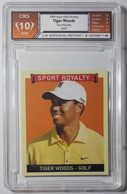 Tiger Woods, 'Sport Royalty' Upper Deck Golf Card, 2008, Gem Mint 10