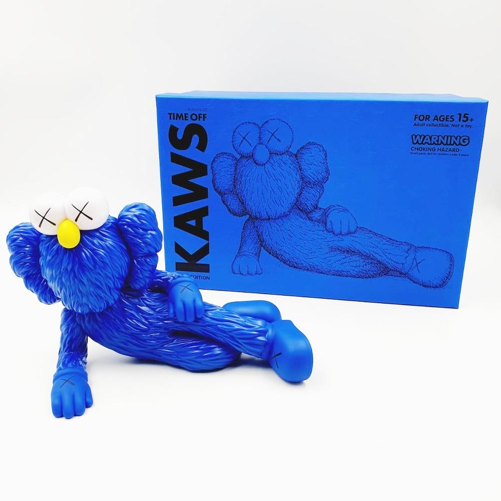 Kaws, "Time Off (Blue)", Vinyl Sculpture (1 of 3)