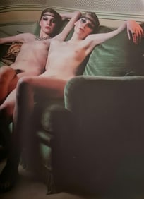 Michel Compte, Models Marieke Delange and Nina Heimlich at the Ritz, Paris, 1998