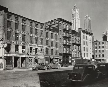 Berenice Abbott, Dey Street Between West And Washington Streets, 1930s