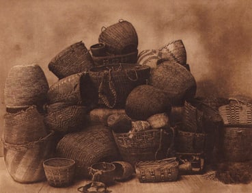 Edward S. Curtis, PLATE 95 Puget Sound, Baskets, 1912