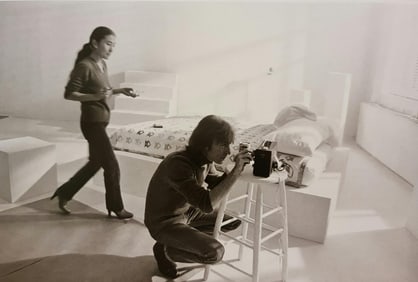 Allen Tannenbaum, John Lennon and Yoko with radio, 1980