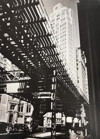 Berenice Abbott, El', Second And Third Aventue Lines, Hanover Square Pearl Street, 1930s