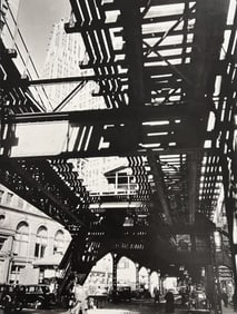 Berenice Abbott, El', Second And Third Aventue Lines, Hanover Square Pearl Street, 1930s - 1