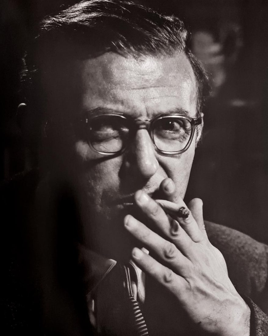 Phillipe Halsman, Jean-Paul Sartre, 1951: Photographer: Philippe Halsman (Latvia born American, 1906 - 1979) - internationally renowned portrait and fashion photographer, one of the most important and influential photographers from the 1940's
