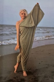 Marilyn Monroe with flowing dress