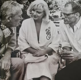 Marilyn Monroe, In Discussion with Arthur Miller and director John Huston, 1960