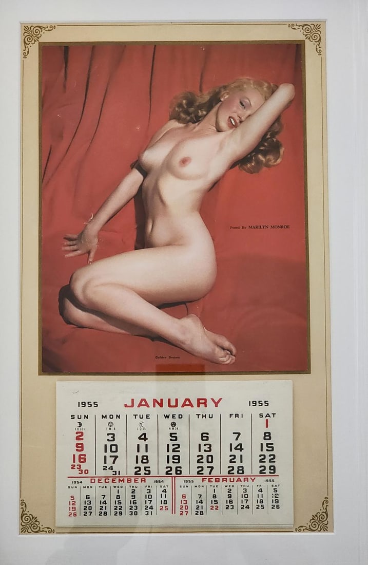 Marilyn Monroe, Original 'Golden Dreams', Calendar, 1955: Item Details Description Original Marilyn Monroe Calendar "Golden Dreams" Fair Condition, item does have some light sratches as shown in pictures, but still in good condition for a 1955 piece Year-195