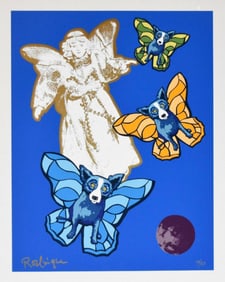 George Rodrigue, 'Blue Dog - Angel Baby', Signed Limited Edition Silkscreen