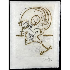 Salvador Dali, 'Les Amours Jaunes Decline', Etching plus gold flakes, Signed Limited Edition Etching