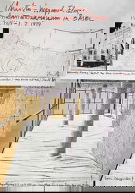 Christo 'Wrapped Floors - 1984', Hand Signed Offset Lithograph