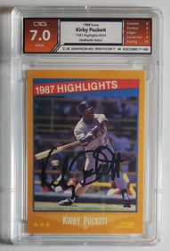 Kirby Puckett Hand Signed and Authenticated Baseball Card