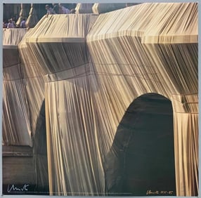 Christo, 'Ponte Neuf Empaquette-Small - 1985', Hand Signed Offset Lithograph