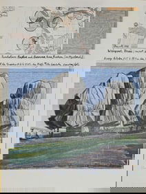 Christo, 'Wrapped Trees Vertical', Lithograph, 1998