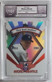 Mickey Mantle 2009 Topps Legends Chrome Gem Mint 10