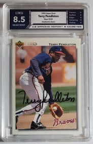 Terry Pendelton Hand Signed and Authenticated Baseball Card