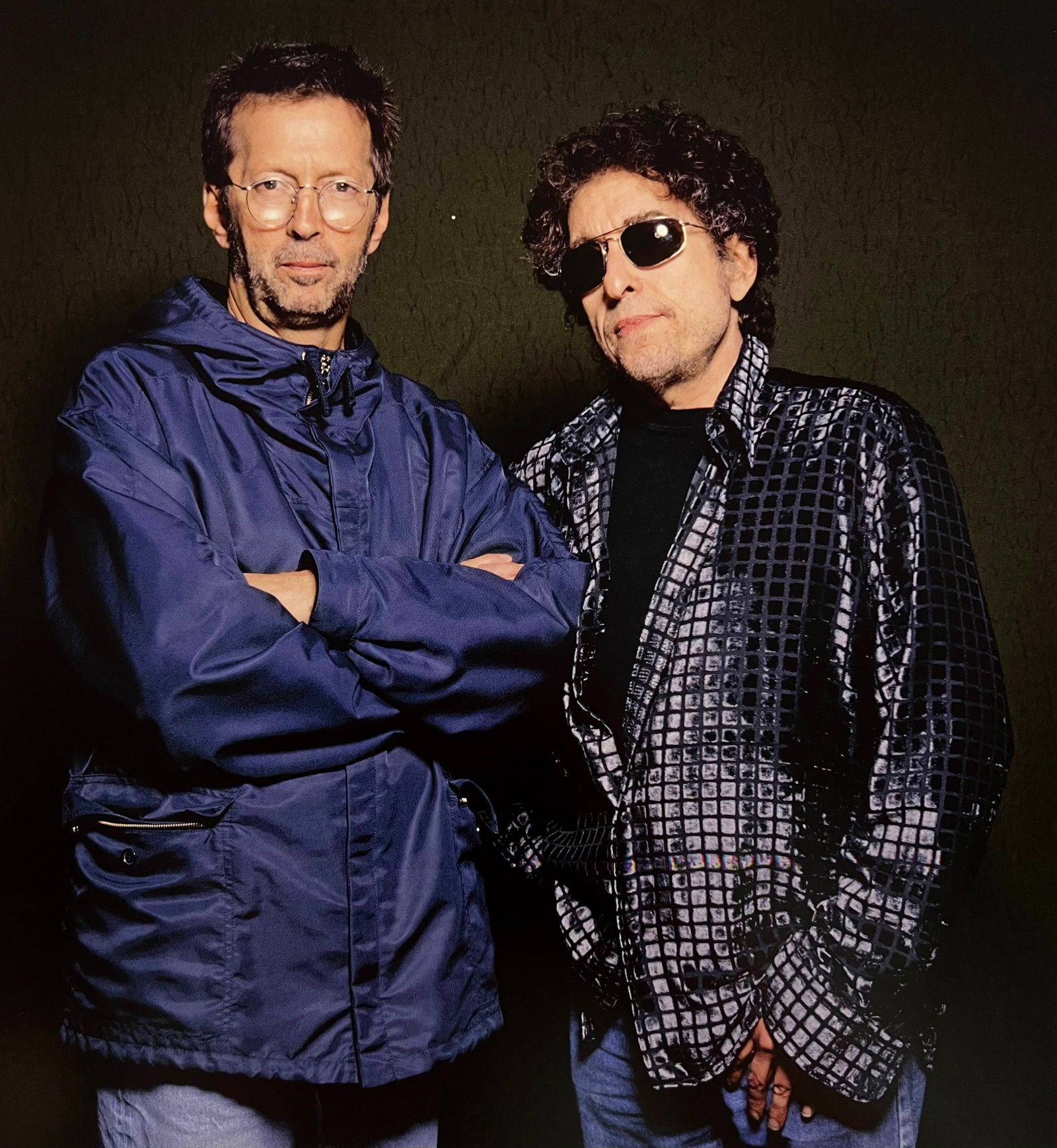 Terry O'neill, Eric Clapton And Bob Dylan In London, 1996: Photographer: TERRY O'NEILL Subject/Title: Eric Clapton And Bob Dylan In London Date Of Negative: 1996 Type Of Print: Authentic Sheet Fed Photogravure/Heliogravure. Date Of Print: 2020 Publisher: ACC