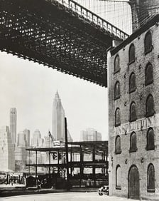 Berenice Abbott, Brooklyn Bridge, Water And New Dock Streets, 1930s