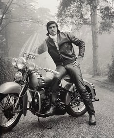 Terry O'neill, Engelbert Humperdinck On His Motorbike At His Home In Wentworth, England, 1970's