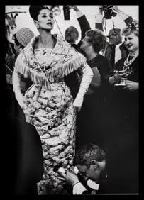 Richard Avedon, China Machado with members of the French press, Dresses by Lanvin-Castillo and Heim,
