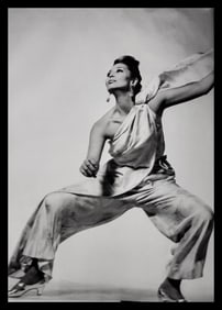 Richard Avedon, China Machado, Evening pajamas by Galitzine, London studio, 1965