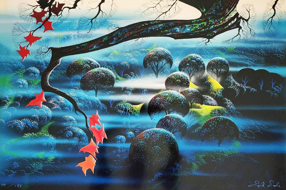 Eyvind Earle 'Valley Of Mystery' 1973, Hand Signed Limited Edition Serigraph (1 of 4)