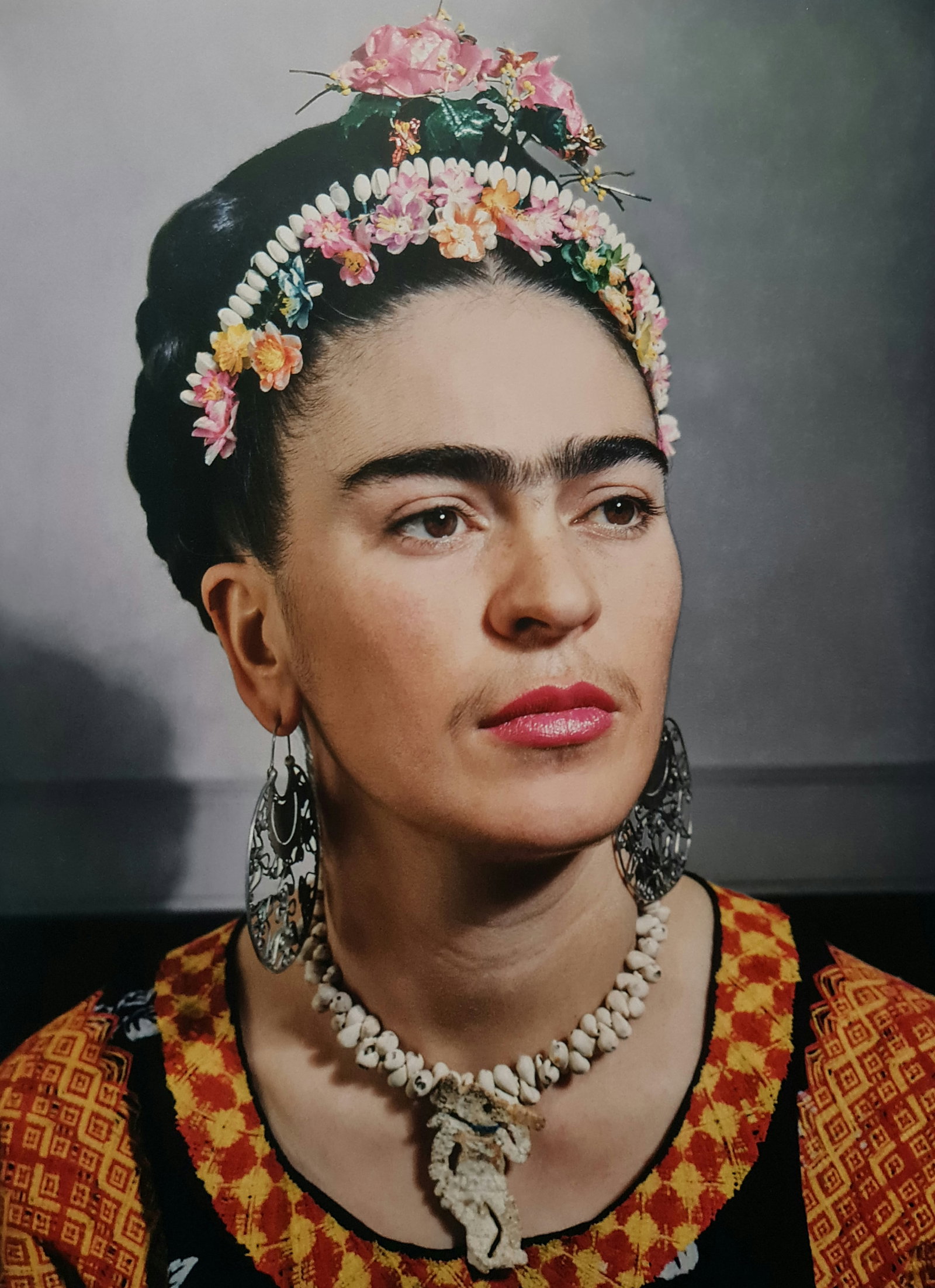 Frida Kahlo, Portrait in headdress: Subject: Portrait in headdress Subject/Title- Frida Kahlo Photos Type Of Print: Authentic Vintage Sheet Fed Photogravure/Heliogravure Date Of Print: 2021 Publisher: Taschen GmbH Paper: Medium weight, 