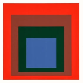 Josef Albers, Serigraph 'Study to Homage to the Square - Protected Blue 1977